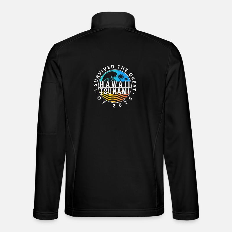 Hawaii-Tsunami-Überlebensabzeichen - Unisex Softshelljacke - Schwarz