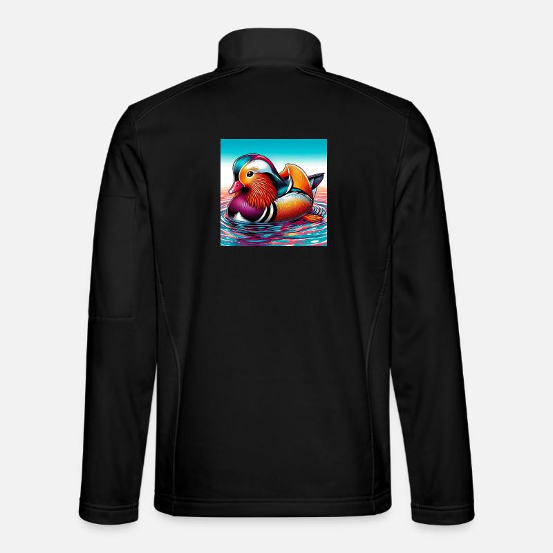 Mandarin duck - Unisex Softshell Jacket - black