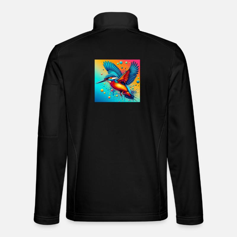 Eisvogel - Unisex Softshelljacke - Schwarz