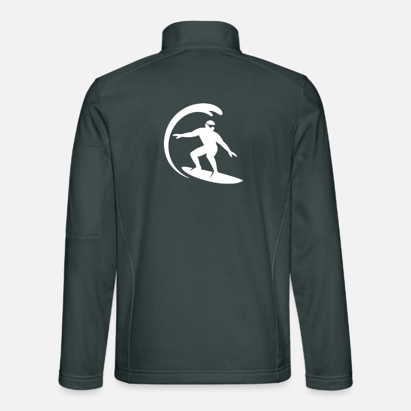Surfer Surfing Surfboard Silhouette Summer Unisex Softshell Jacket