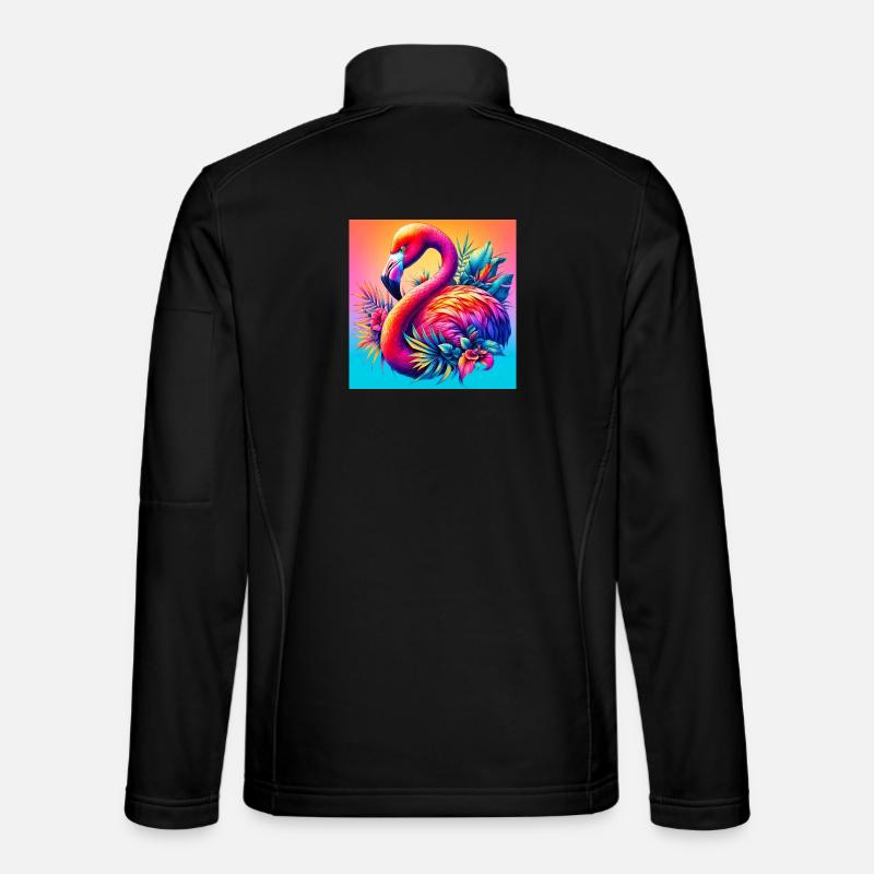 flamingo - Unisex Softshell Jacket - black