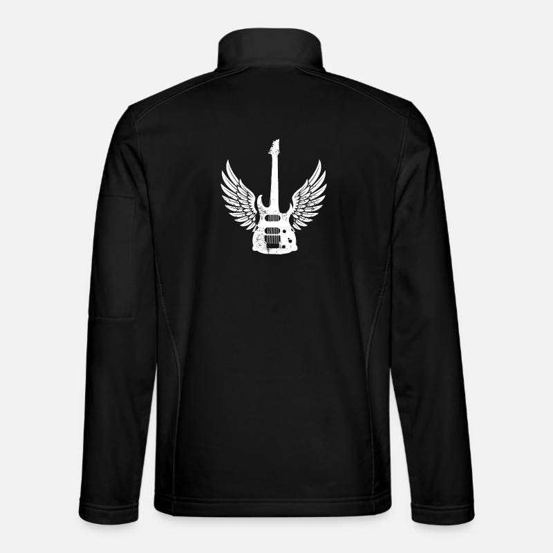 Guitar Wings Artistic gift - Unisex Softshell Jacket - black