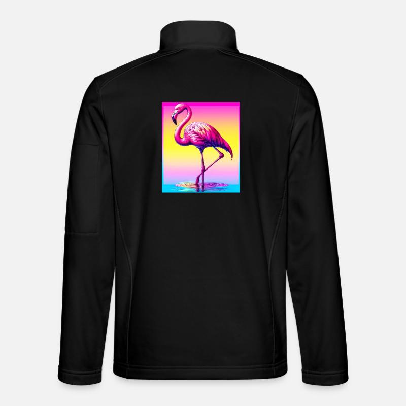 flamingo - Unisex Softshell Jacket - black