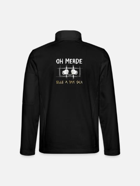 She Said Proposal Engagement - Unisex Softshell Jacket - black