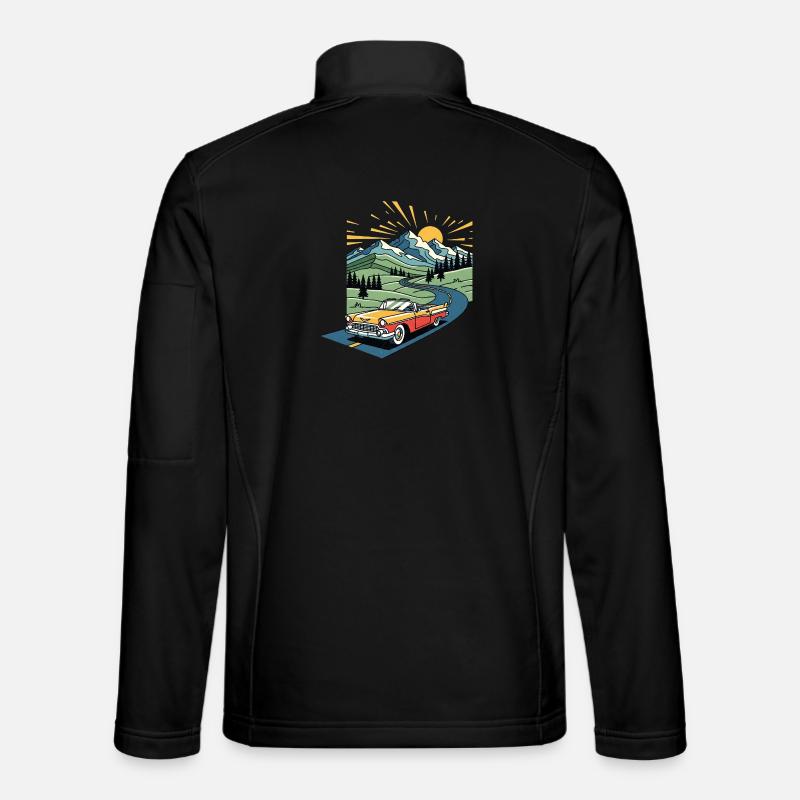 Old school car - Unisex Softshell Jacket - black