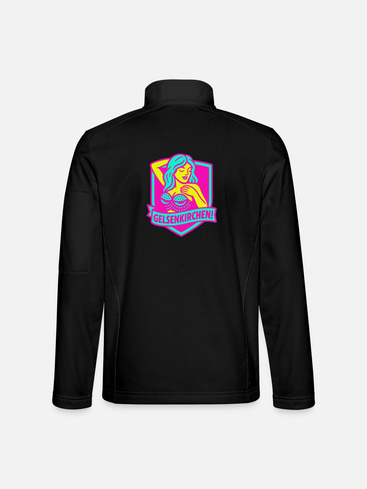 Gelsenkirchen Superstar in pink - Unisex Softshell Jacket - black - Back