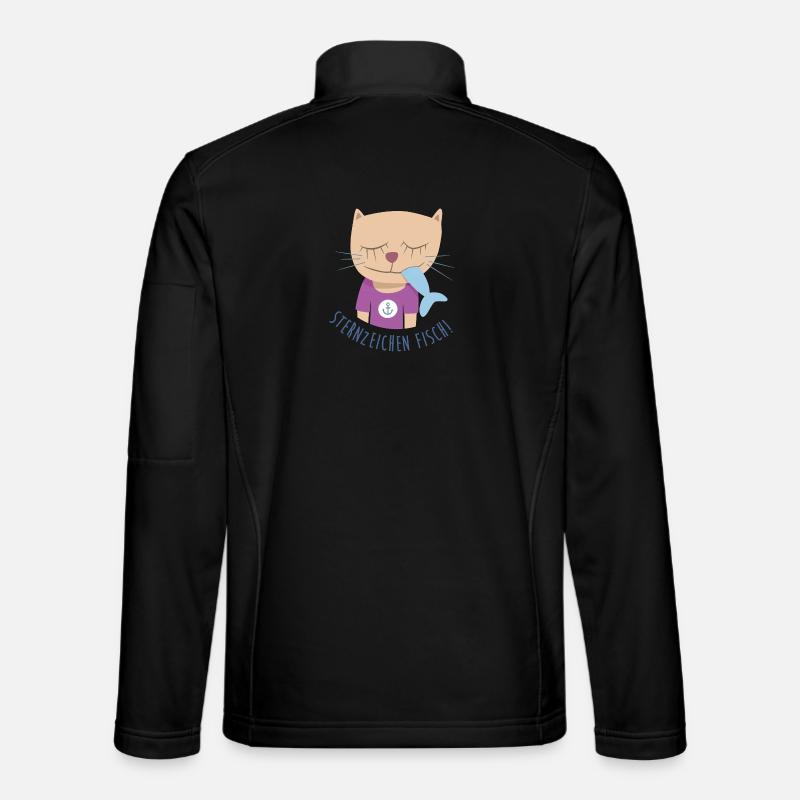 Katze Hafen maritim Anker Fisch Comic Sternzeichen Unisex Softshelljacke