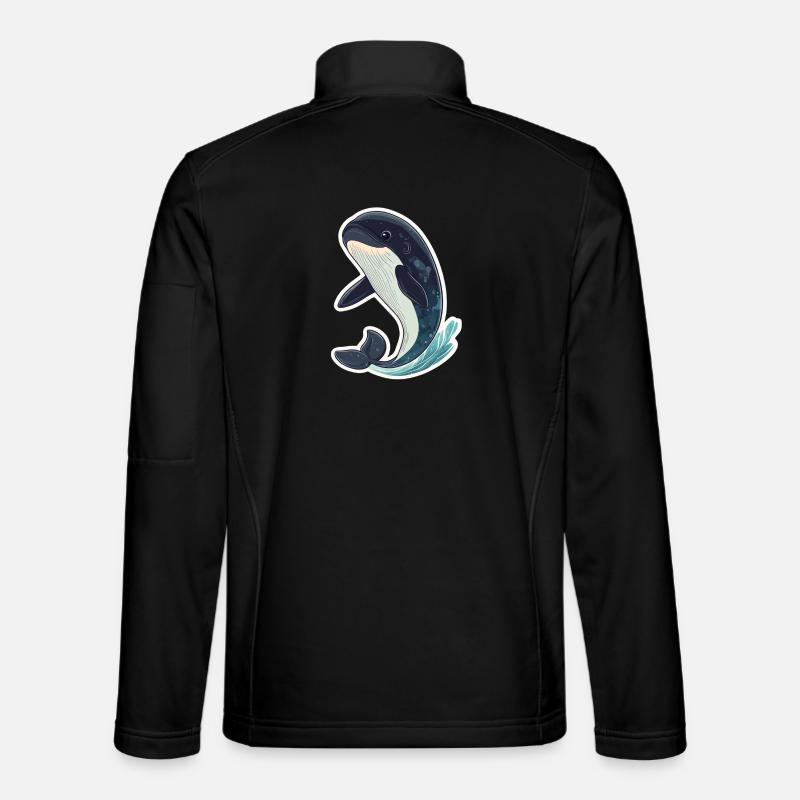 whale - Unisex Softshell Jacket - black