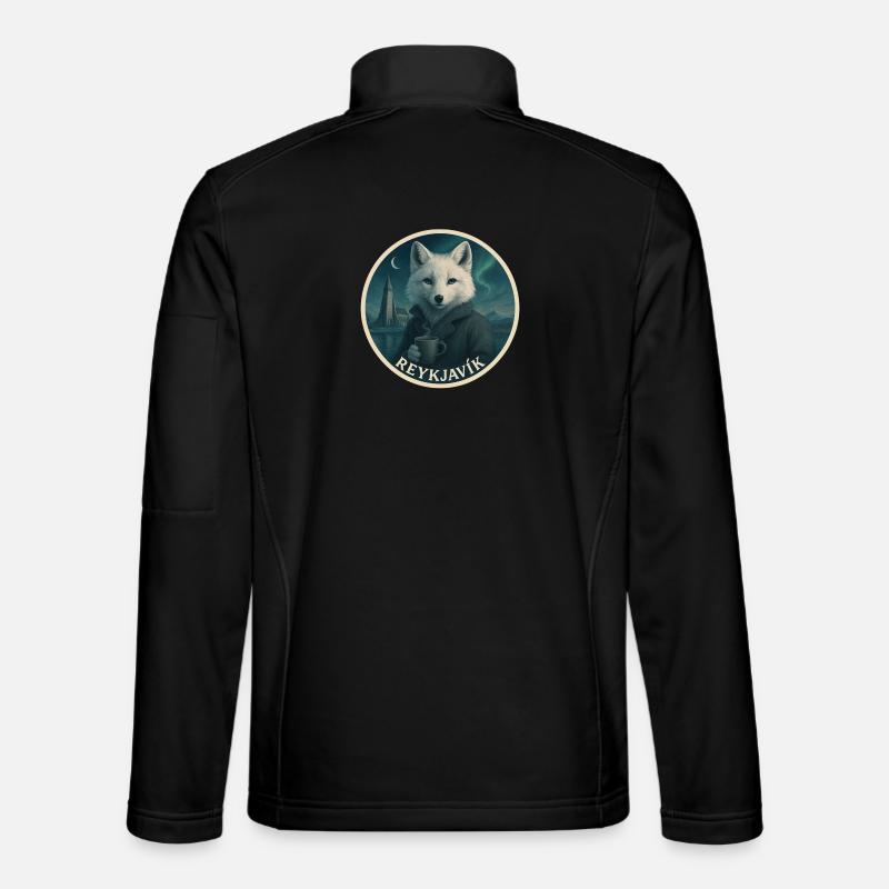Arctic Fox – Reykjavík Island Souvenir - Unisex Softshell Jacket - black