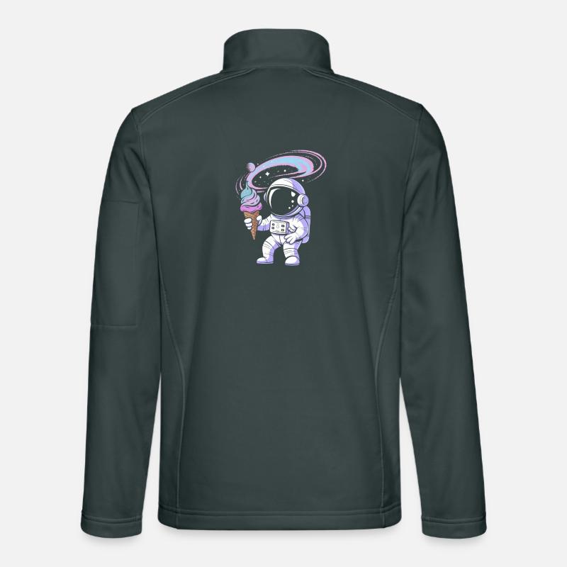 Weltraum-Astronaut mit Eis Unisex Softshelljacke
