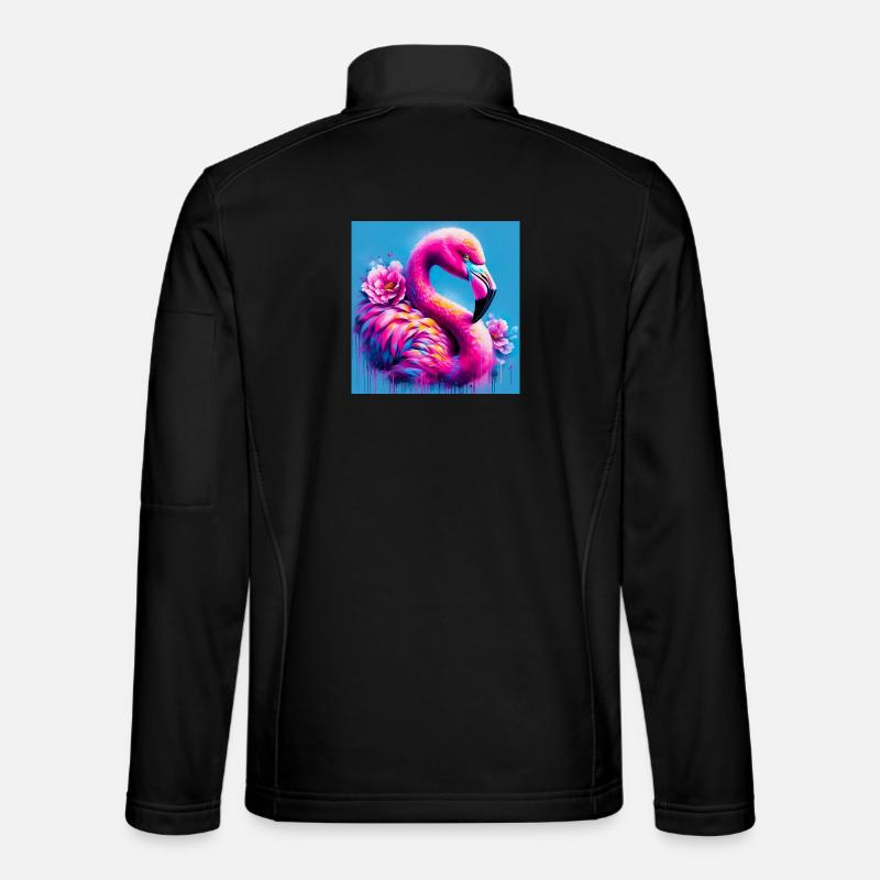 flamingo - Unisex Softshell Jacket - black