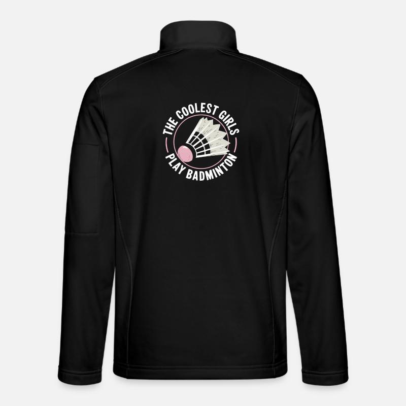 Conception de filles de badminton - Veste en tissu softshell Unisexe - noir