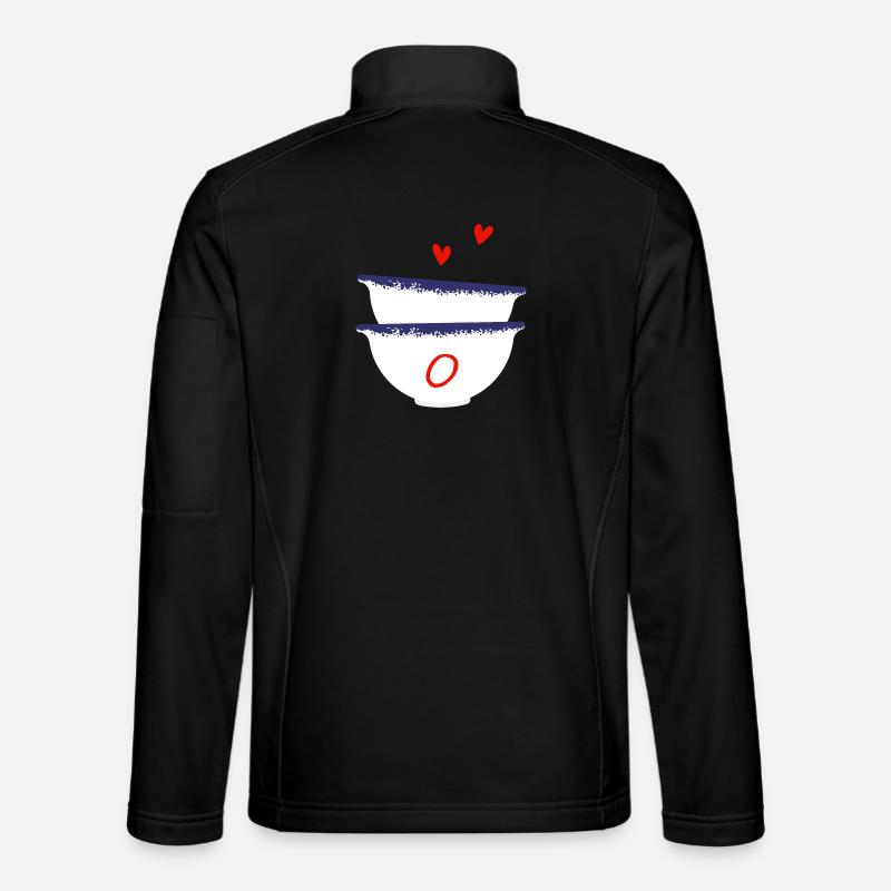 Letter o Breton bowls - Unisex Softshell Jacket - black