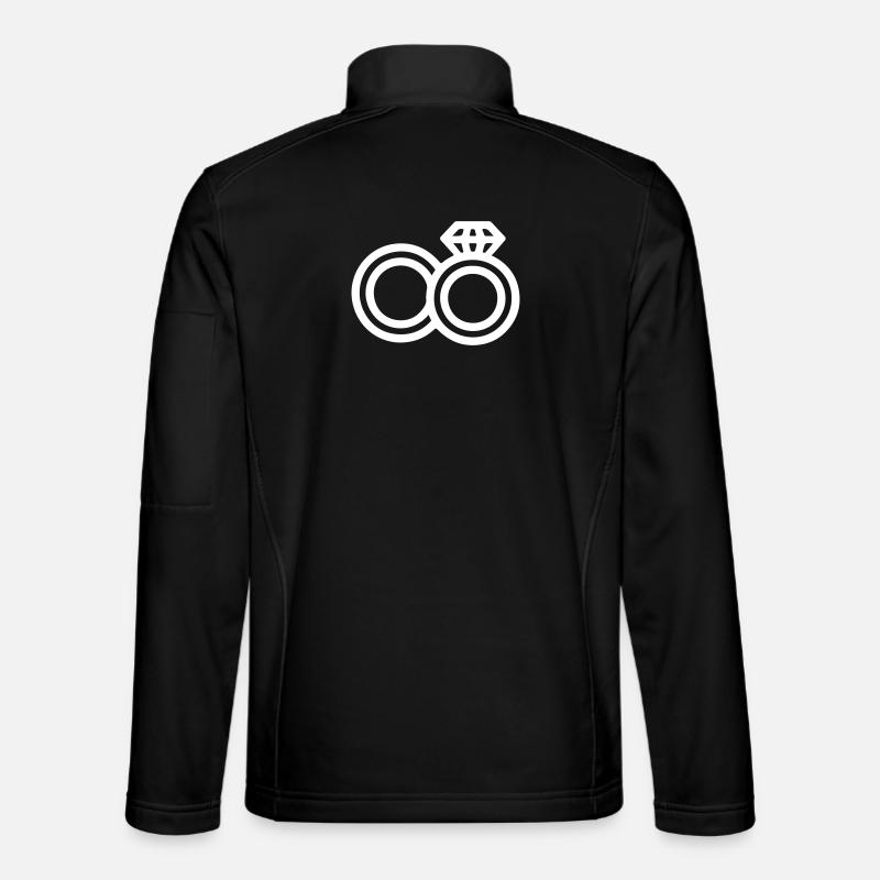 Eheringe Hochzeitsringe - Unisex Softshelljacke - Schwarz