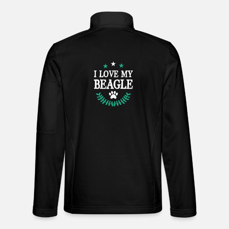 I Love my Beagle - Unisex Softshell Jacket - black