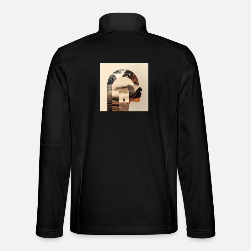 Silhouette Nature Counseling Design - Unisex Softshell Jacket - black