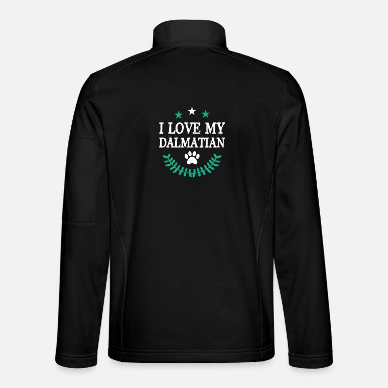 Ich liebe meine Dalmatiner  - Unisex Softshelljacke - Schwarz