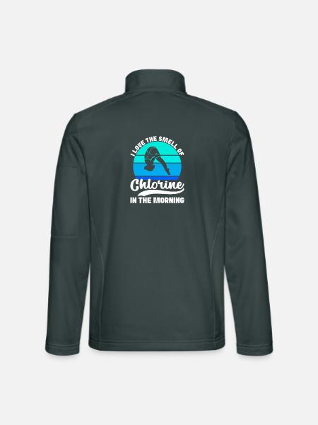 Diving diving board - Unisex Softshell Jacket - mouse grey - Back