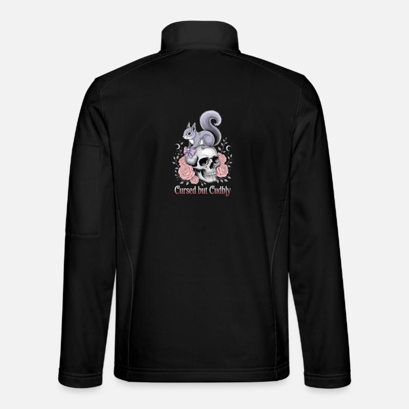 Cursed But Cudbly Gothic Squirrel Skull Unisex Softshell Jacket