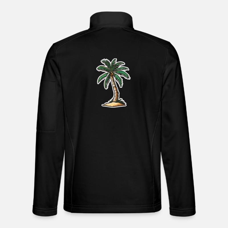 Palm tree - Unisex Softshell Jacket - black