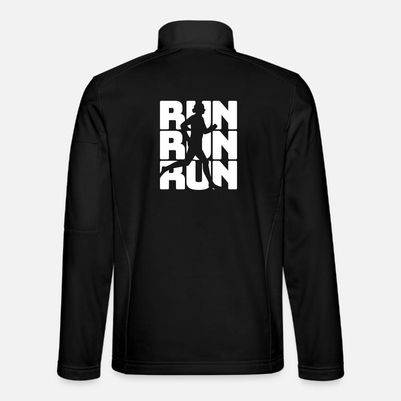 Runner silhouette with sprint motif - Unisex Softshell Jacket - black