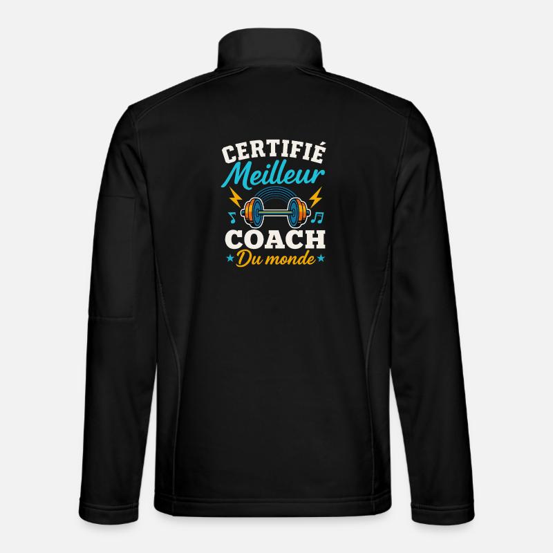 Certifié meilleur coach du monde - Veste en tissu softshell Unisexe - noir
