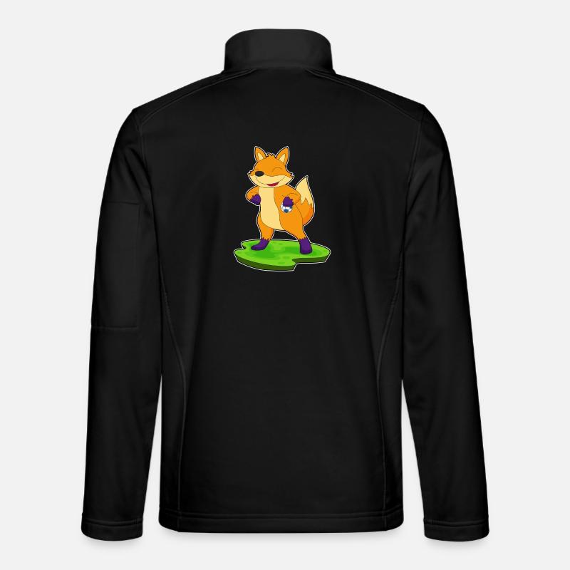 Fuchs Handballspieler Handball - Unisex Softshelljacke - Schwarz