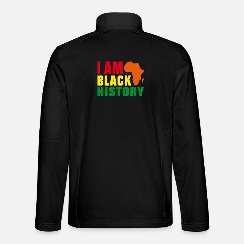 I am Black History - Unisex Softshell Jacket - black