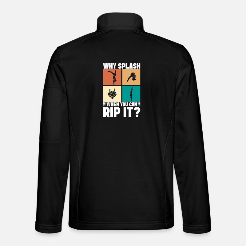 Diving diving board - Unisex Softshell Jacket - black