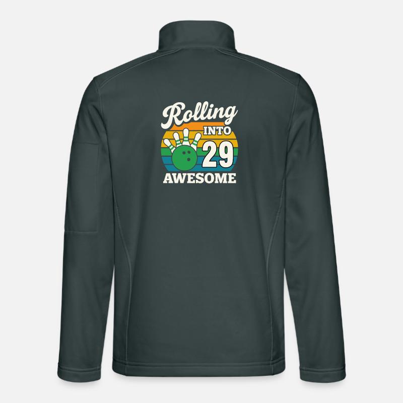Bowling 29th Birthday Celebration Graphic Unisex Softshell Jacket