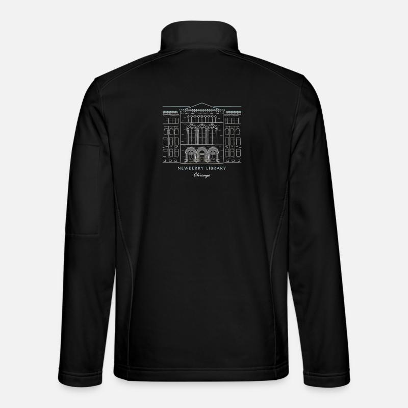Historic Chicago Library Design - Unisex Softshell Jacket - black