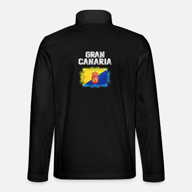 Gran Canaria Flag Design - Unisex Softshell Jacket - black