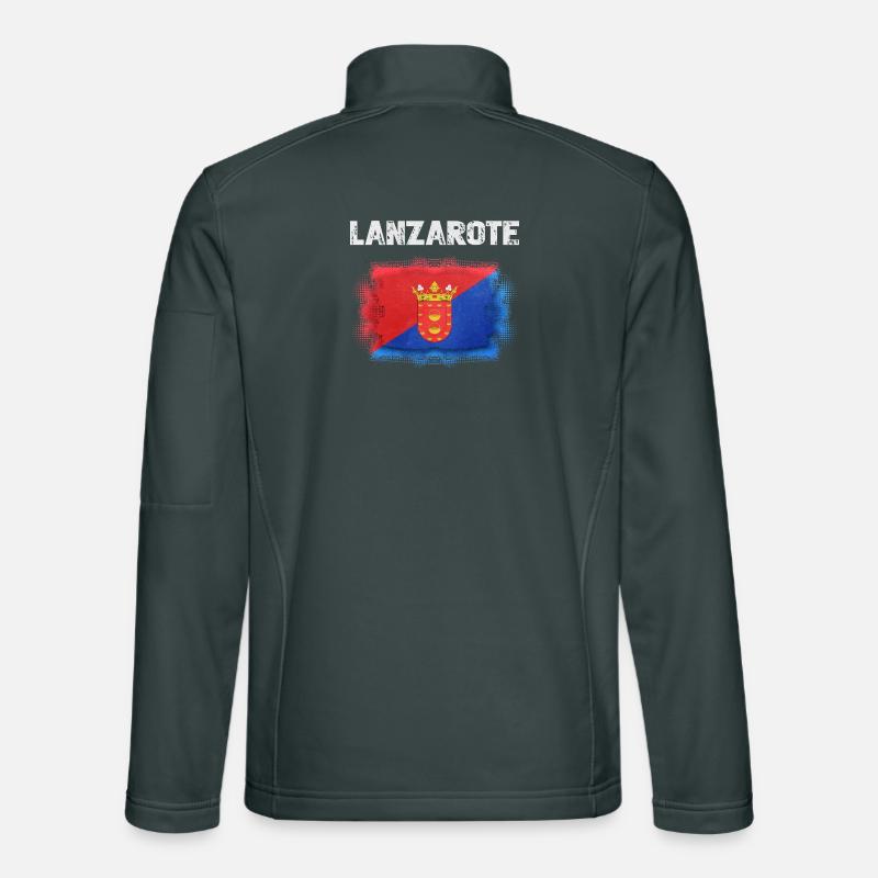 Lanzarote Flagge mit Wappen Unisex Softshelljacke