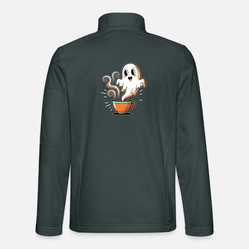 Coffee spirit with a charming face Unisex Softshell Jacket