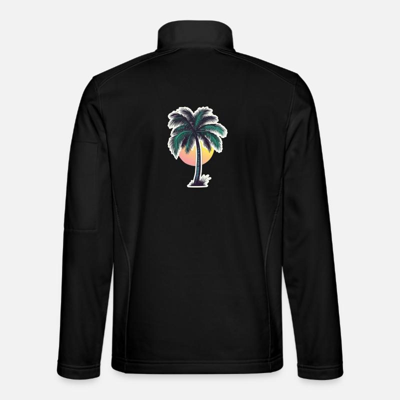 Palm tree - Unisex Softshell Jacket - black