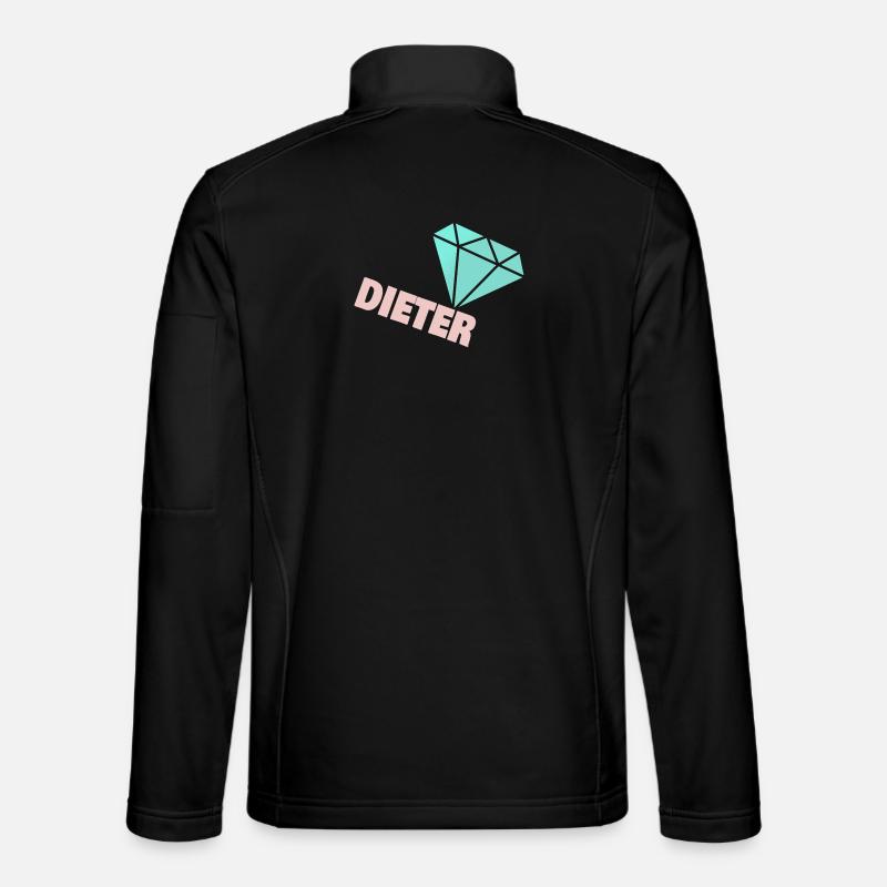 Sparkling diamond with Dieter - Unisex Softshell Jacket - black