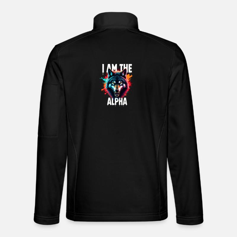 Je suis le loup alpha - Veste en tissu softshell Unisexe - noir