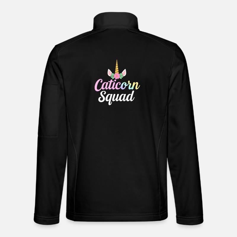 Caticorn Squad - Unisex Softshell Jacket - black