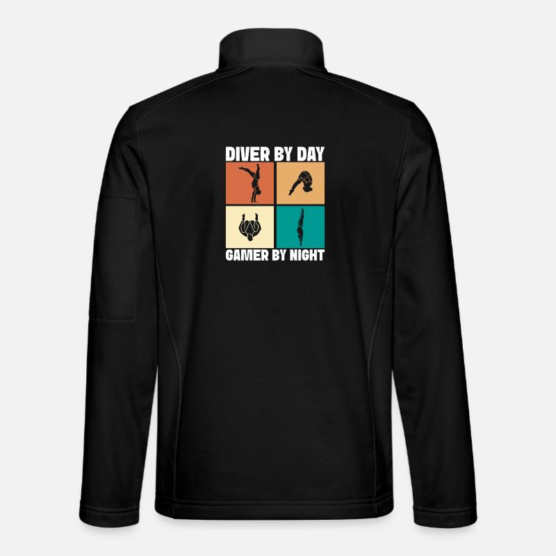 Kunstspringen Turmspringer Sprungbrett - Unisex Softshelljacke - Schwarz