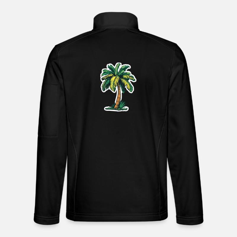 Palm tree - Unisex Softshell Jacket - black