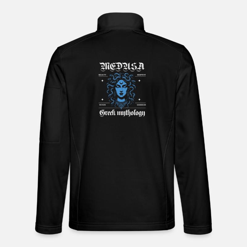 Mythologisches Medusa Design - Unisex Softshelljacke - Schwarz
