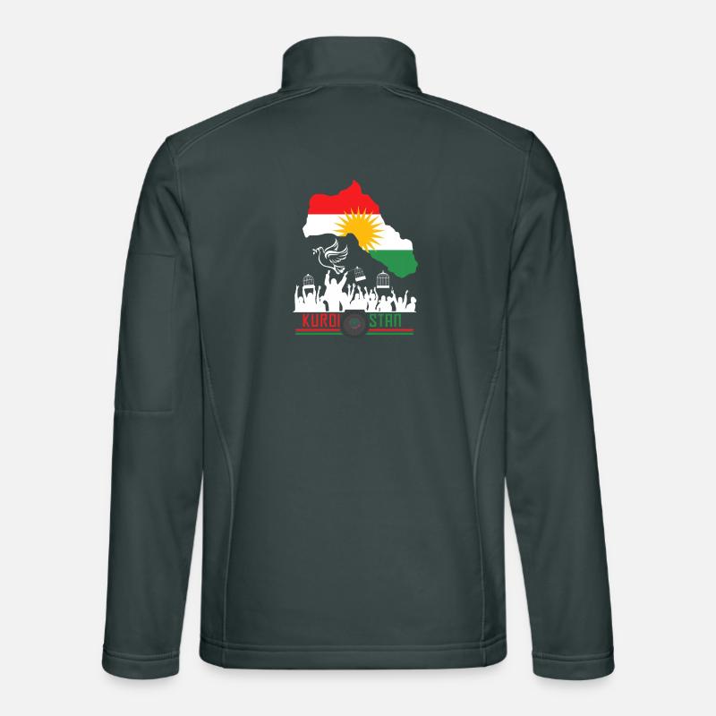 Drapeaux kurdes avec Kurdistan Kurde Veste en tissu softshell Unisexe