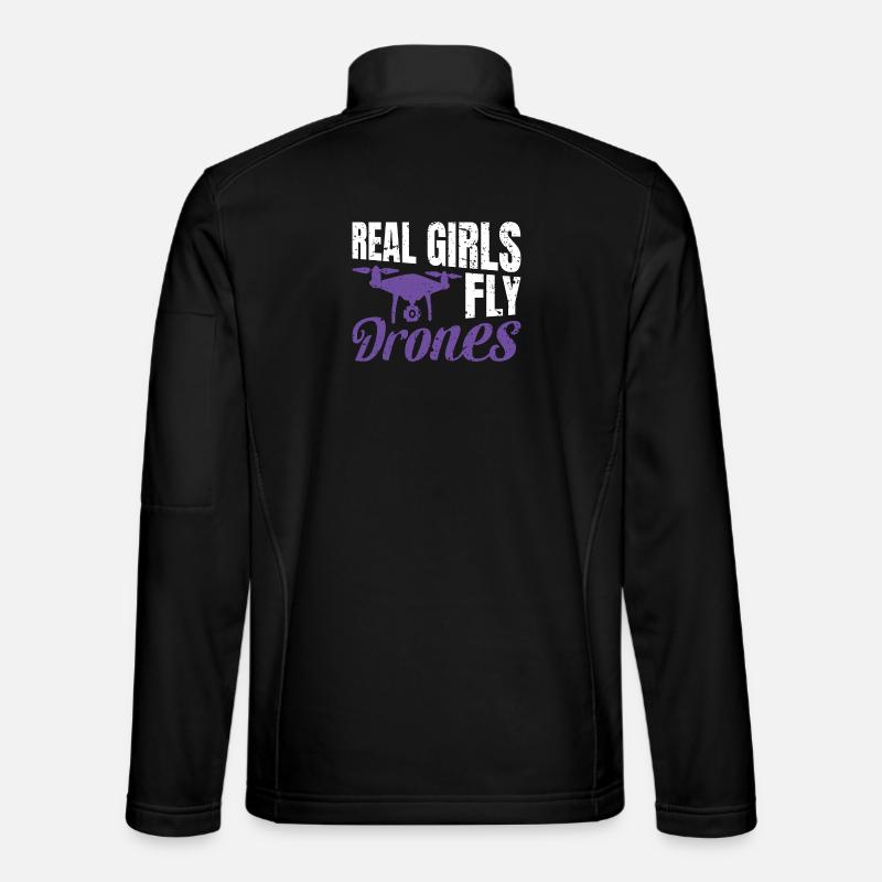 Real Girls fly Drones - Unisex Softshelljacke - Schwarz