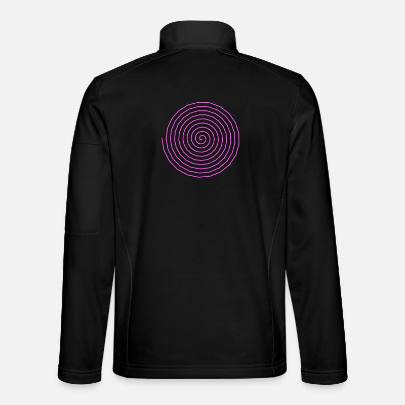 Buntes Spiraldesign für psychedelischen Stil - Unisex Softshelljacke - Schwarz