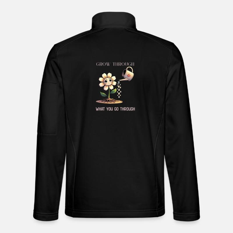 Selbstliebe wächst mit jeder Träne - Unisex Softshelljacke - Schwarz