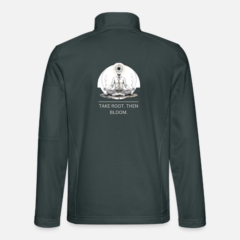 Méditation des racines Fleur Mandala Veste en tissu softshell Unisexe