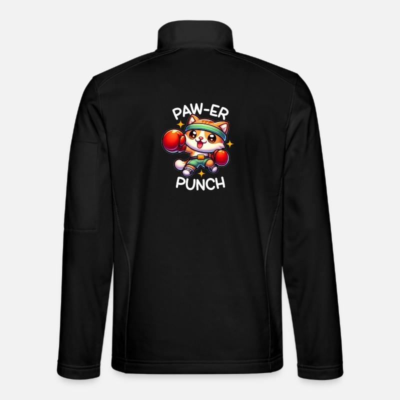 Boxer cat - Unisex Softshell Jacket - black