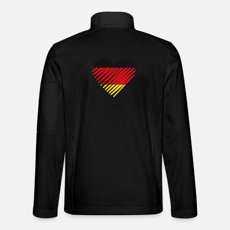 Abstrakte deutsche Flagge Herz Design Unisex Softshelljacke