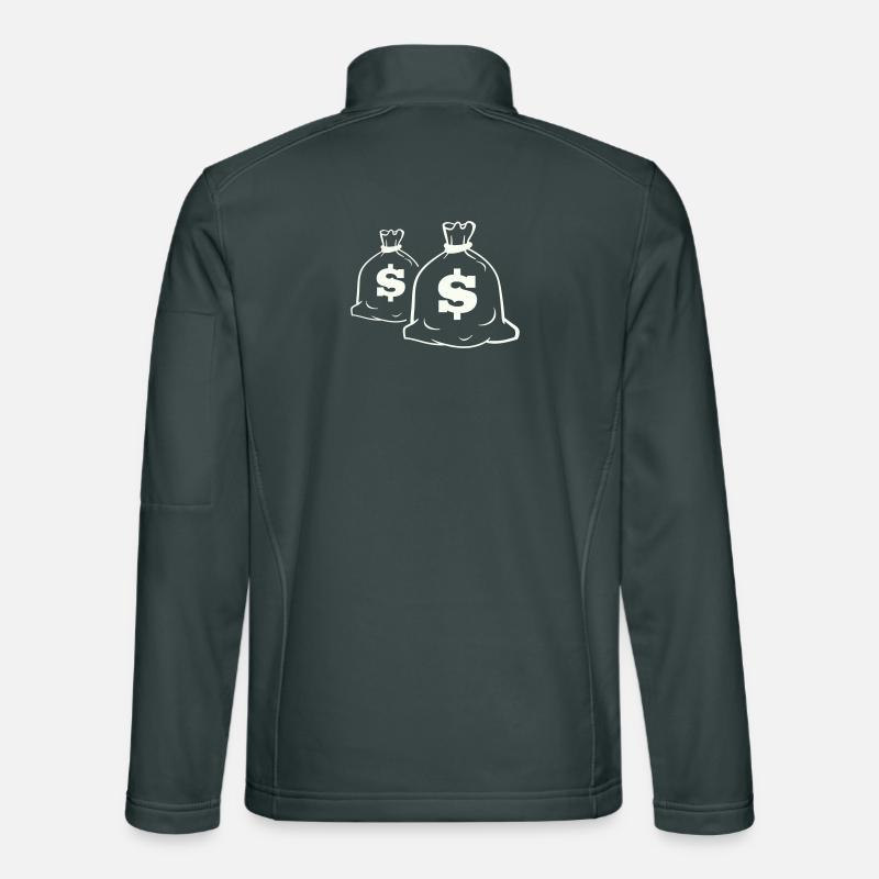 Geldsack Motiv Design Unisex Softshelljacke