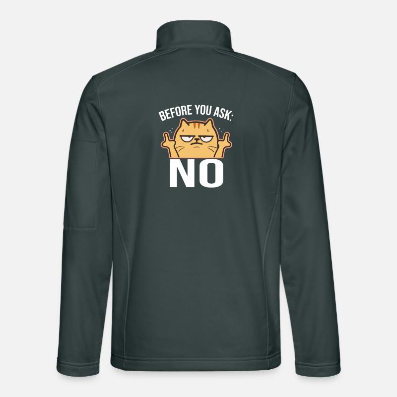 Chat effronté avec le majeur NON Veste en tissu softshell Unisexe